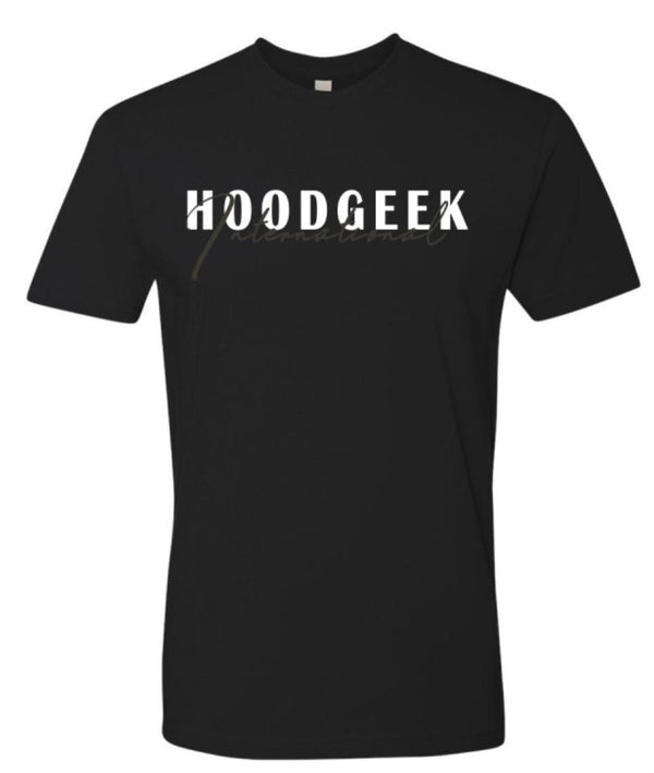 HG International Crewneck Tee Shirt, Black, Black & White